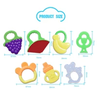 infant supplies non toxic safety cartoon shape baby teether toys food grade silicone dental care bite tools for baby