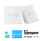 SONOFF T0 Uk TX-Series 123 Gang WiFi умный переключатель для домашней автоматизации WiFi Настенные переключатели совместимы с eWelink Google Home Alexa