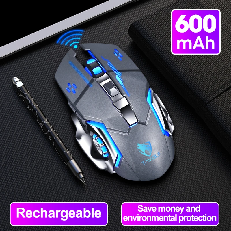 new wireless mouse charging gaming mouse mute backlit mouse mechanical ergonomic optical computer accessories for pc laptop free global shipping