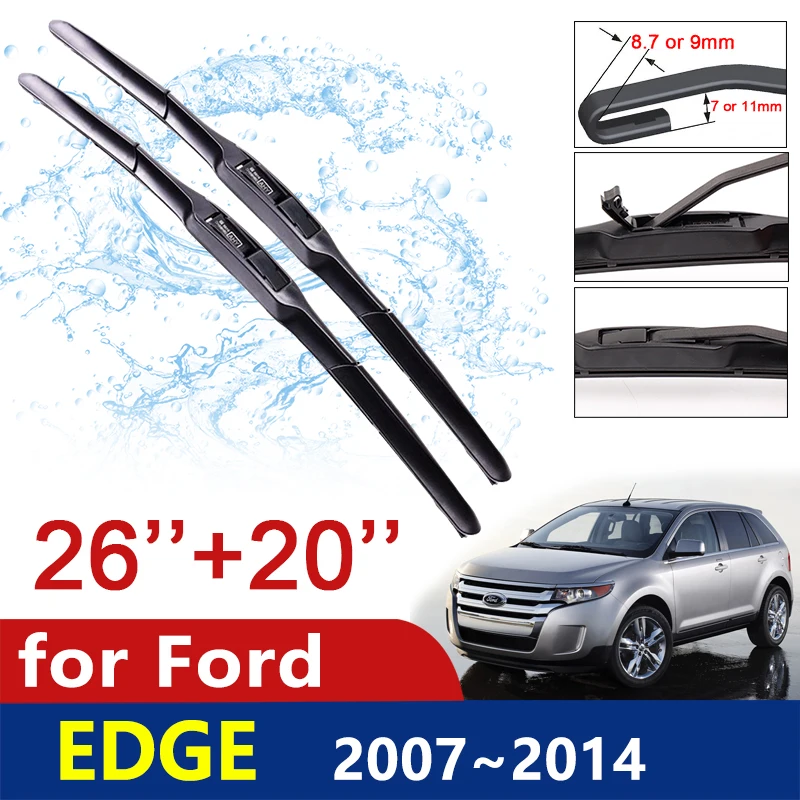 Купи Car Wiper Blade Windshield for Ford EDGE 2007 2008 2009 2010 2011 2012 2013 2014 Front Windscreen Wipers Car Accessories за 676 рублей в магазине AliExpress