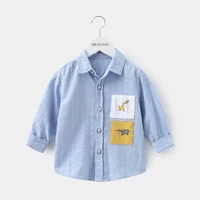 children%e2%80%99s baby boy vertical stripe shirt autumn clothing children long sleeve cartoon shirt spring and autumn style