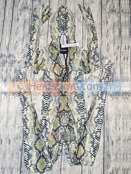 Сексуальный полноразмерный женский костюм из искусственного спандекса с