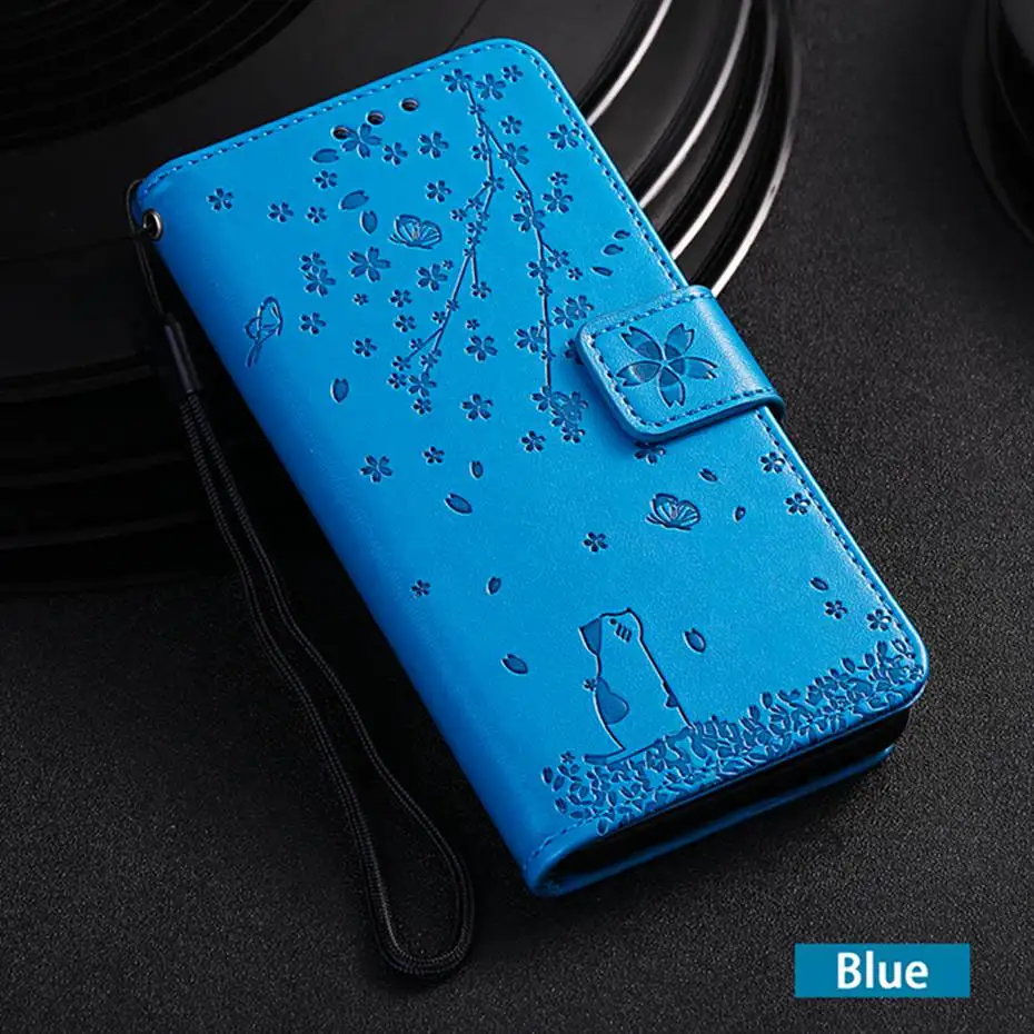 Blue Из искусственной кожи чехол для huawei P20 P30 Коврики 10 20 30 Lite Pro P SMART плюс Z Y5 Y6 Y7 Honor 9 10 20 9X 8X откидной Чехол-кошелек с подставкой - Цвет: Blue
