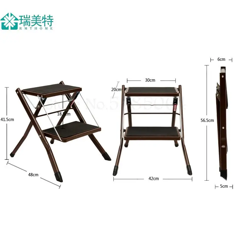 Бытовая Лестница утолщенная Двухступенчатая лестница складная с педалью стул
