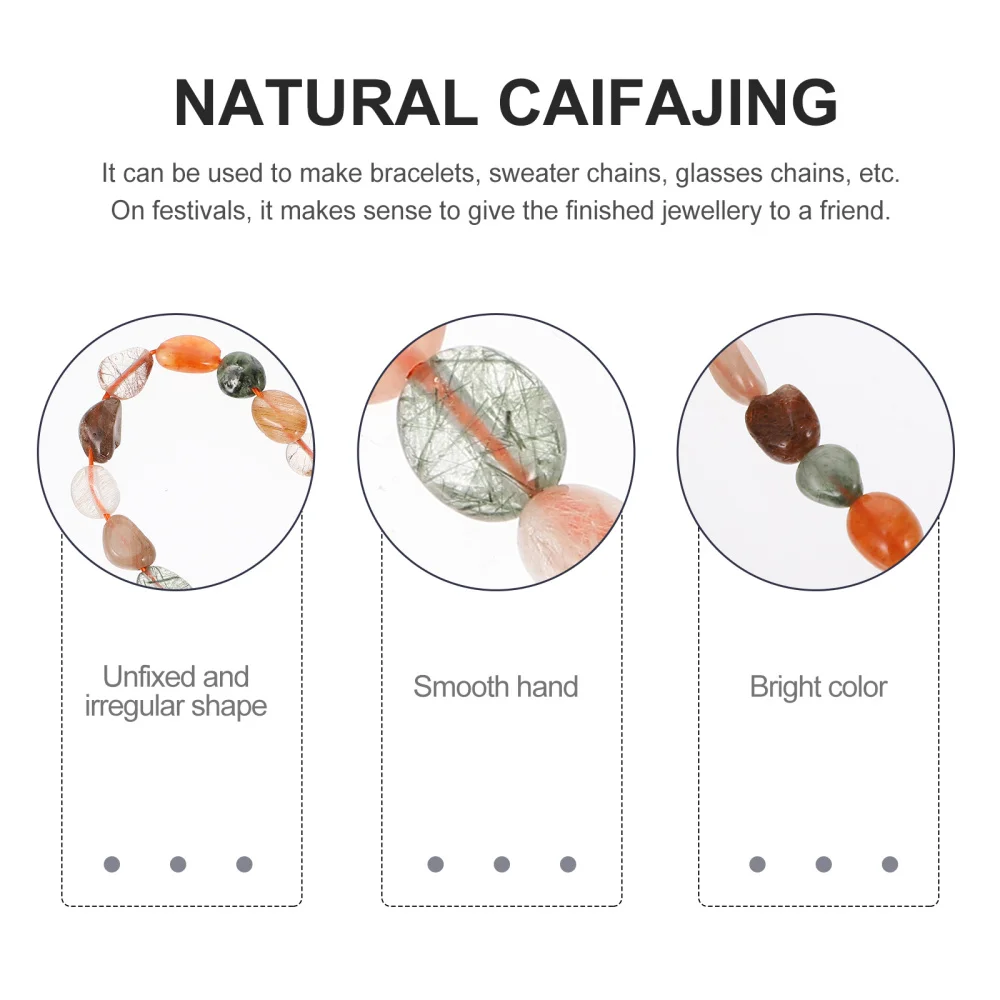 

Unfinished Natural Crystal Bead Chain Irregular Loose Beads for DIY Craft