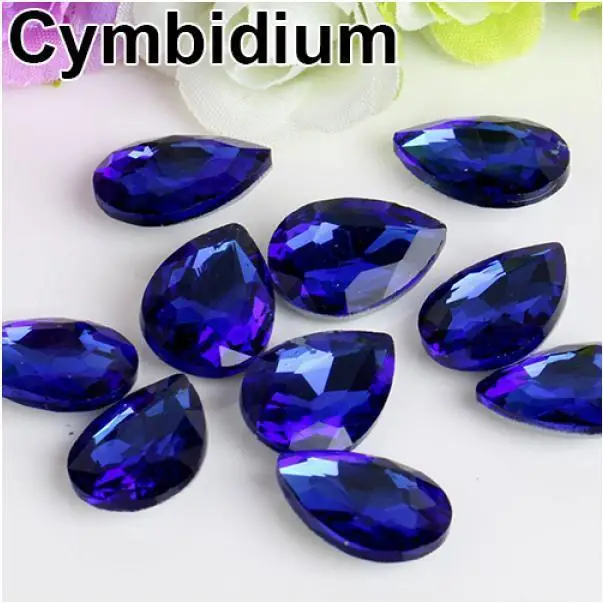 

20 PCS 13*18Mm Drop-Shaped Color Diamond Transparent Glass Diamond Diy Crafts Mobile Phone Applique Decoration