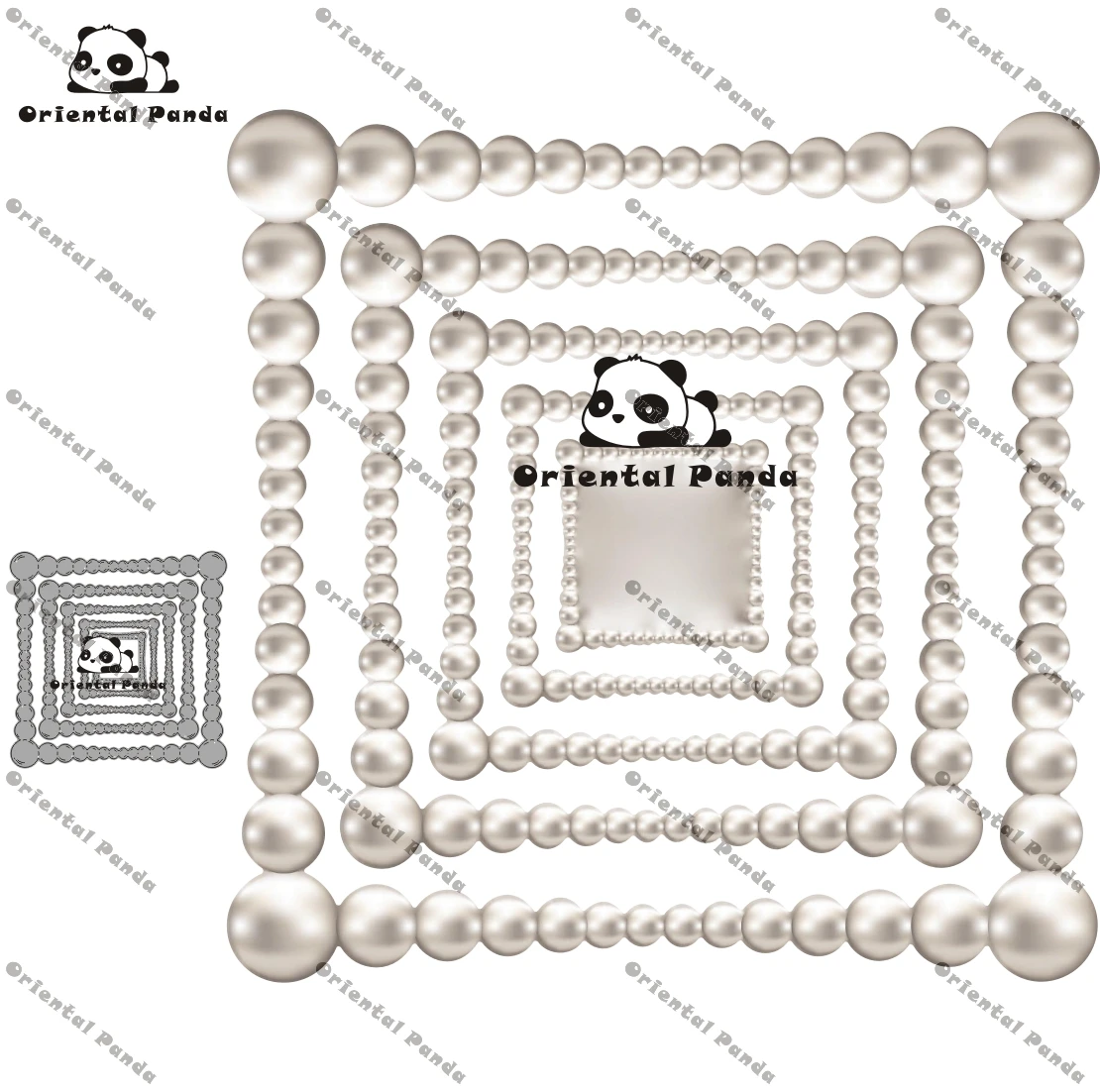 

New mold 2021 DIY die cutting Diamond & Pearl Foundation Square new mold 2021 clamping process metal die cutting business card