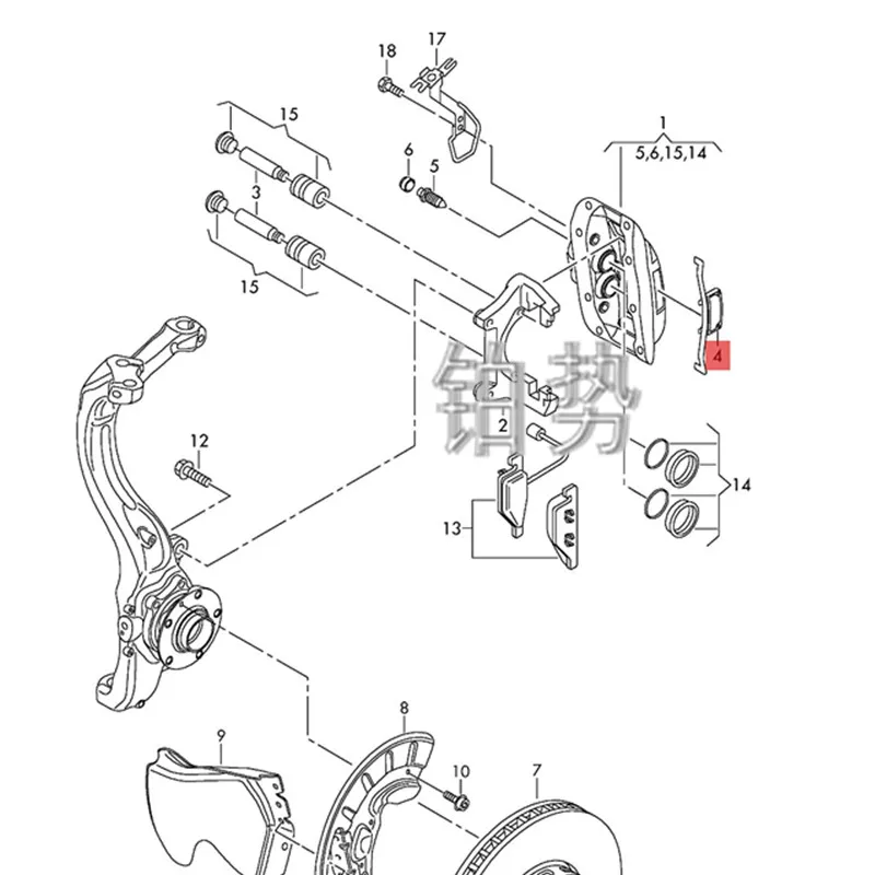 

Car Stop spring assembly 2002-2016pub licP hae ton 4.2L 3.0TDI 3.6L 3.0L brake caliper spring brake wheel cylinder circlip