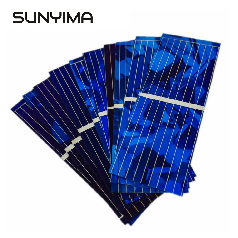 SUNYIMA 100 шт 0 5 В 320ма 52x19 мм солнечные панели цветные кристаллические батареи Модуль