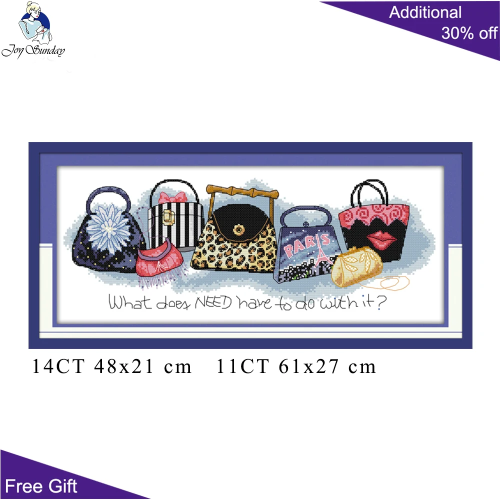 Сумка для вышивки крестиком Joy Sunday K172 14CT 11CT подсчитанный и отпечатанный домашний