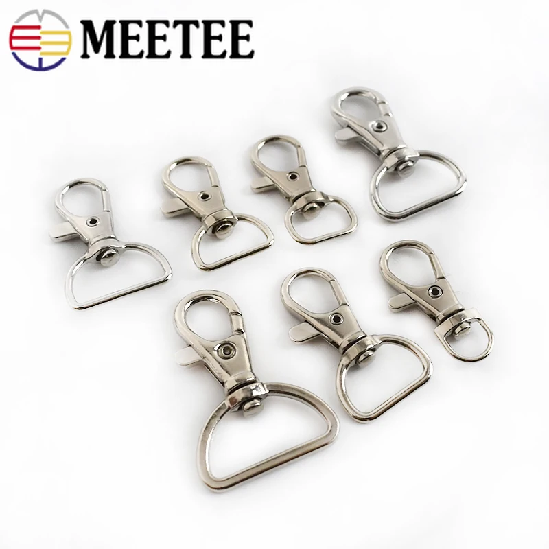 Meetee 20/50 шт металлические сумки пряжки 8/15/19/25 мм Поворотный Триггер Омары застежки