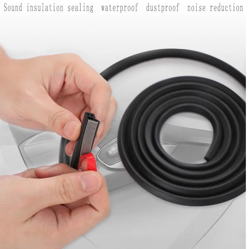 Car door rubber sealing strip sound insulation double-layer thickened hood waterproof dustproof and noise reduction | Автомобили и