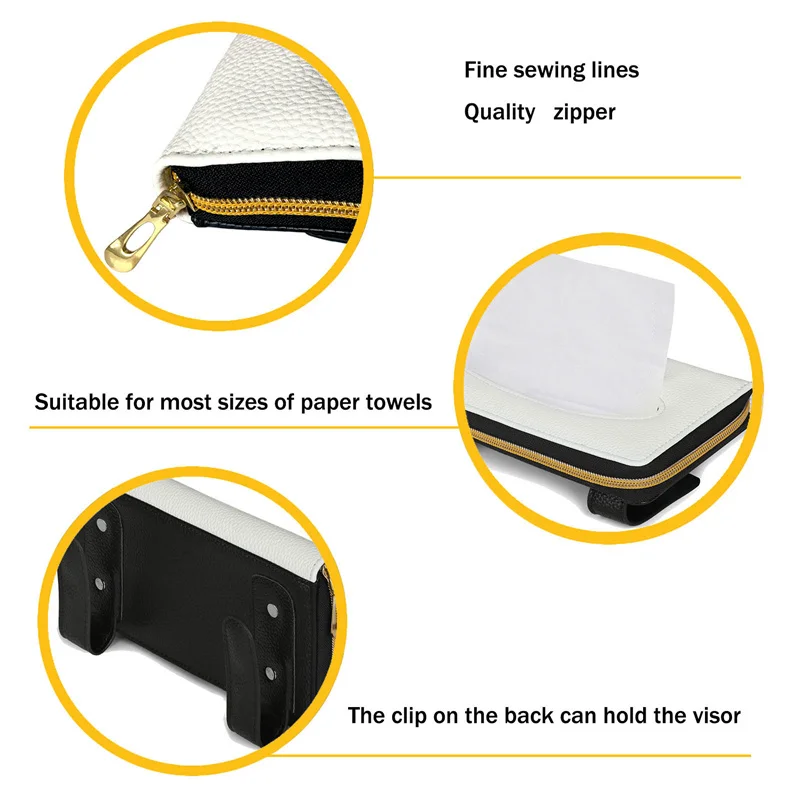 

INSTANTARTS African Printing Design Nonslip Car Seat Cover Comfortable Car Hand Brake Lever Covers Durable Tissue Box Organizer