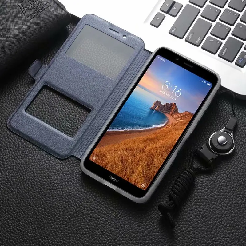 Чехол для Xiaomi Redmi 6A, чехол для Redmi 7A, 6 A, кожаный флип-чехол с подставкой, чехол s для Xiaomi Redmi 6, 7 A, note 7, чехол с ремешком