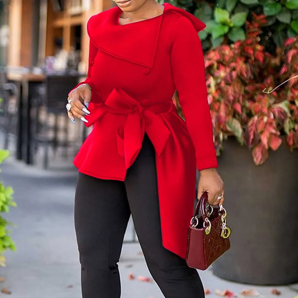 Женская Асимметричная блузка в африканском стиле элегантная офисная с круглым