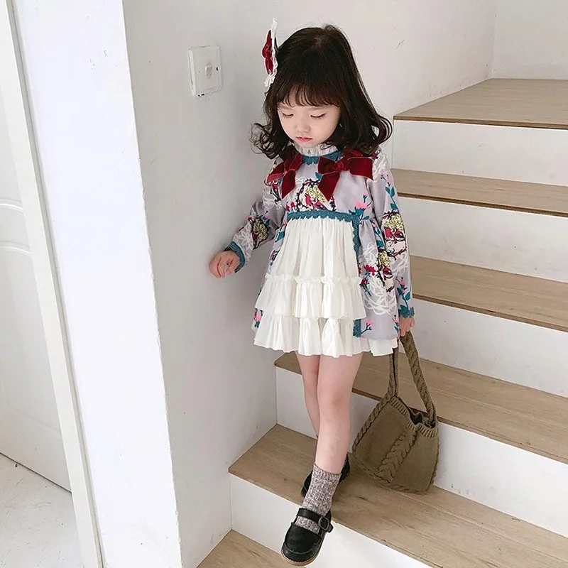 2019 Осенняя детская хлопковая одежда испанское свадебное Качественное детское