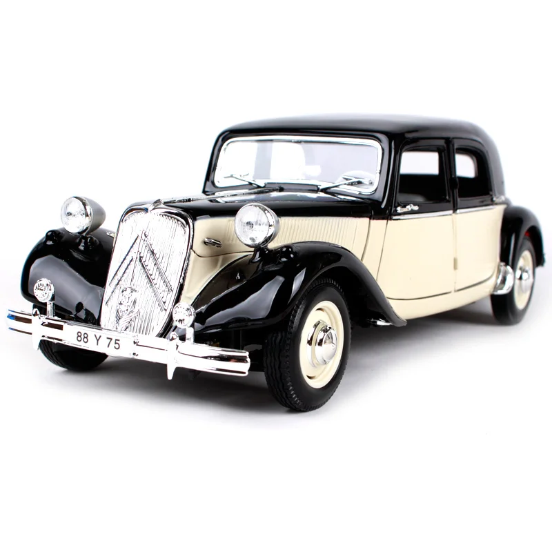 Maisto 1:18 1952 citroen 15cv 6cyl черный автомобиль литье под давлением роскошная винтажная