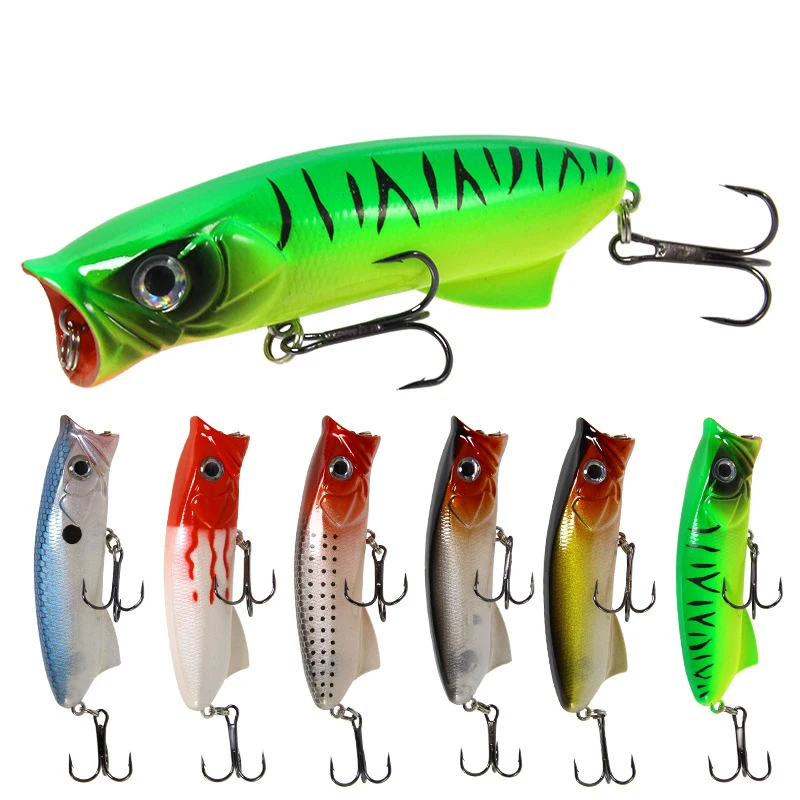 

1pc Popper Fishing Lure 8cm 11.3g Artificial Bait Topwater Fish Bait Hard Lures Fish Goods Tackle Top Water Poppers