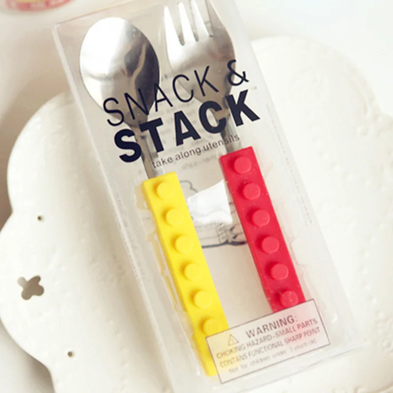 Лего кирпич столовые приборы из нержавеющей стали силиконовые строительные