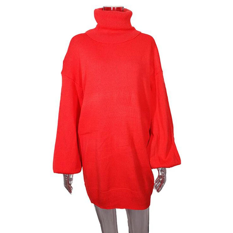 

Autupm Winter Turtleneck Sweater Laides Warm Long Sweaters High Quality Pullovers Women Solid Sweaters