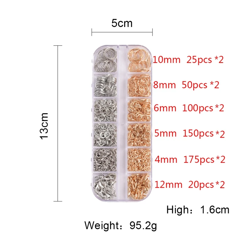 

Handmade Diy Zinc Alloy Lobster Buckle Flat Ring Combination Jewelry Set Accessory Bag