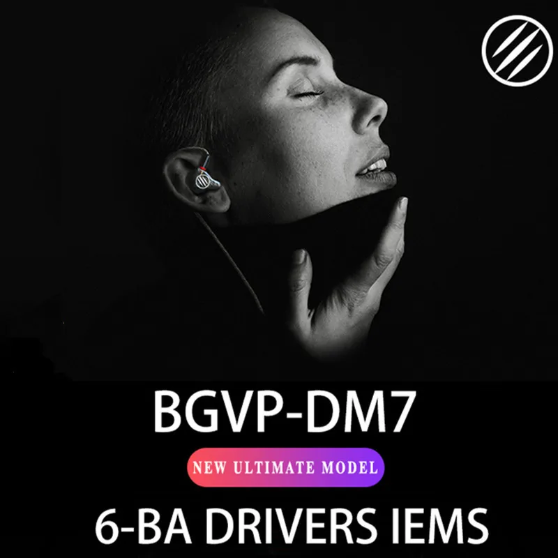 Сбалансированные металлические наушники вкладыши BGVP DM7 6 высокоточный монитор со
