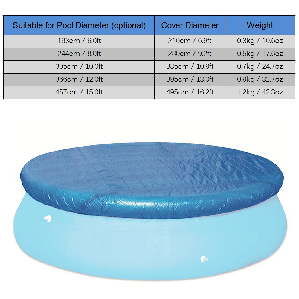 Круглая крышка для бассейна водонепроницаемая ПЭ бассейн летние аксессуары