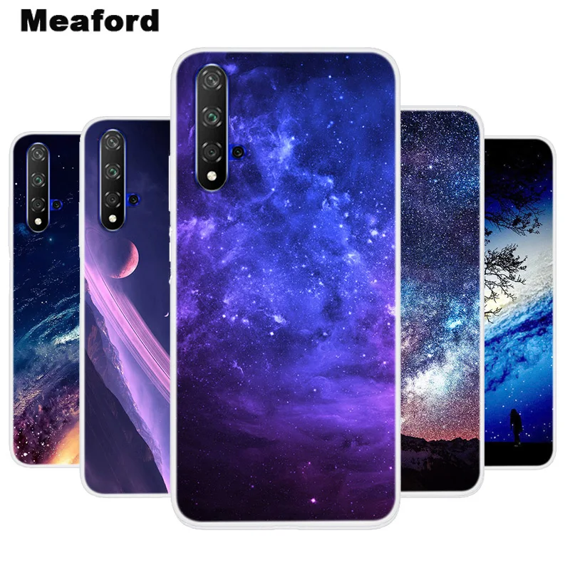 Силиконовый чехол для Huawei Nova 5T мягкая задняя крышка с художественным космическим