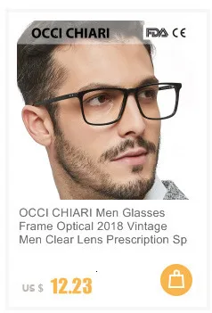 OCCI CHIARI, модный бренд, мужские лоскутные очки, дизайн, прямоугольные очки, прозрачные линзы, оптическая оправа, очки, W-CERIONI