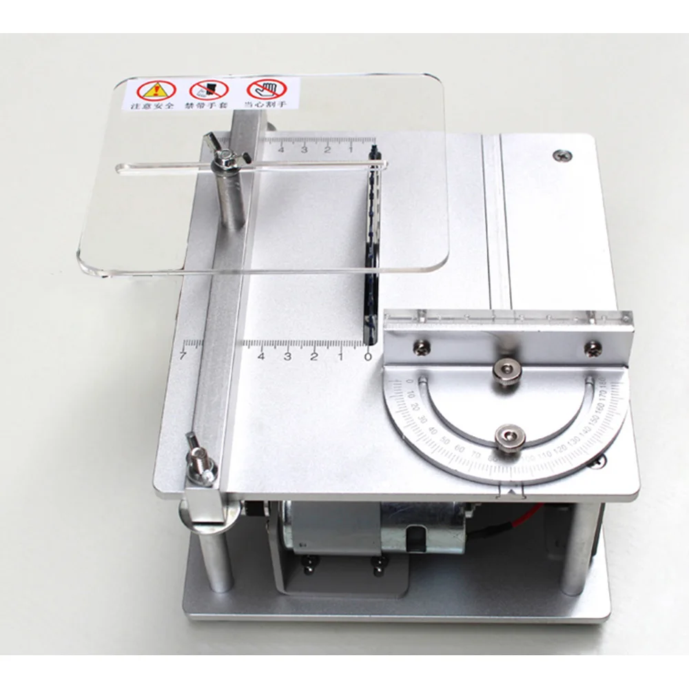 Алюминиевая миниатюрная Настольная пила высокоточная DC 24V режущий станок DIY