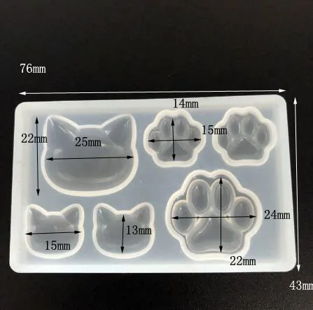 Милый Кот в виде медвежьей лапы кости УФ отверждаемая эпоксидная смола клей на
