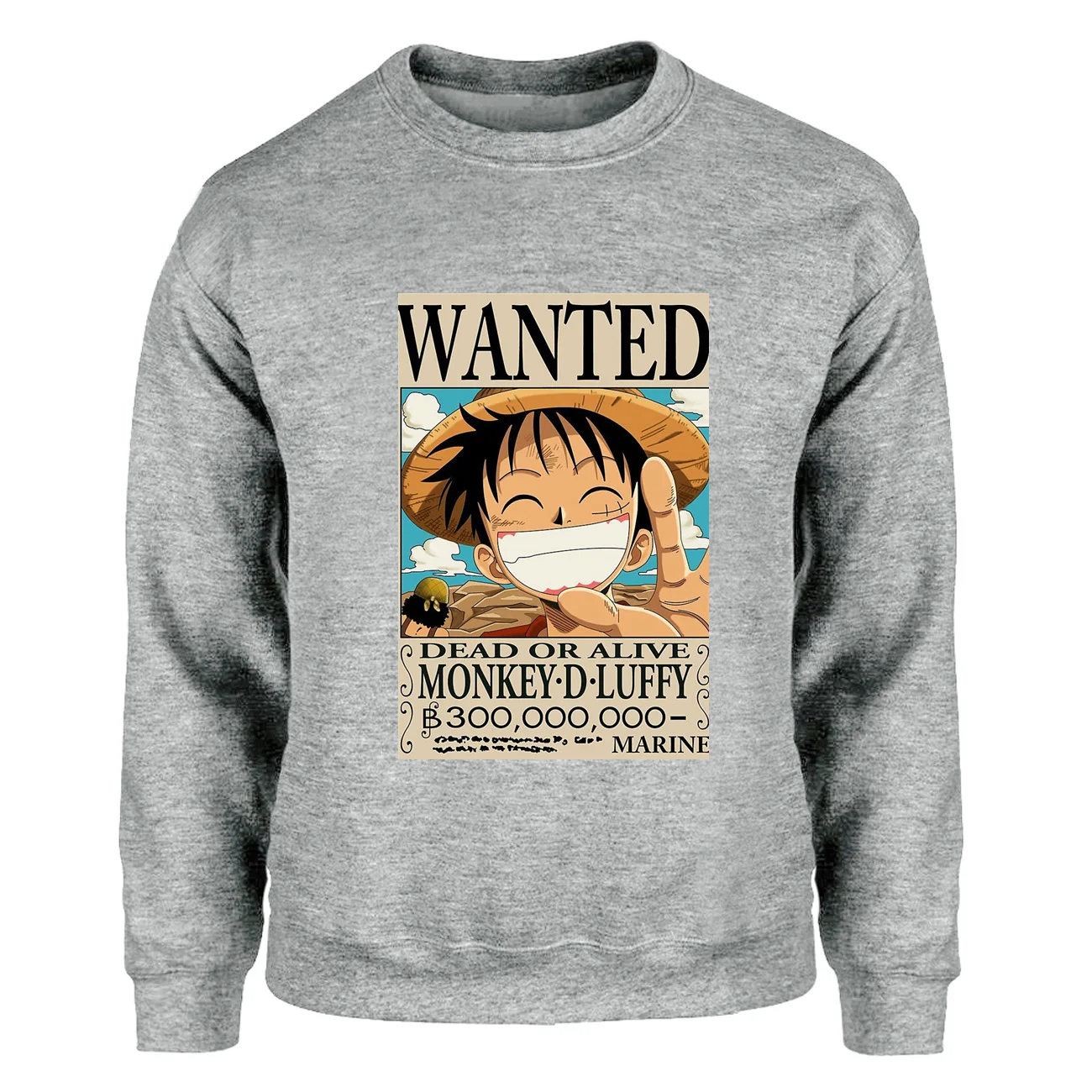 Сдельные свитшоты мужские награда Луффи Санджи Crewneck Толстовка король пиратов толстовки уличная одежда с японскими аниме-принтами спортивная одежда - Цвет: gray 6
