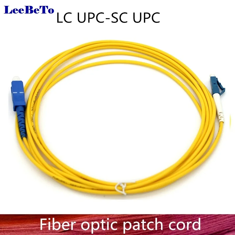 LC/UPC to SC/UPC Fiber Optic Patch Cord Cable LC-LC 1m/3m/5m/10m/20m/30m Jumper Single Mode Simplex Fiber Optic Patch Cord