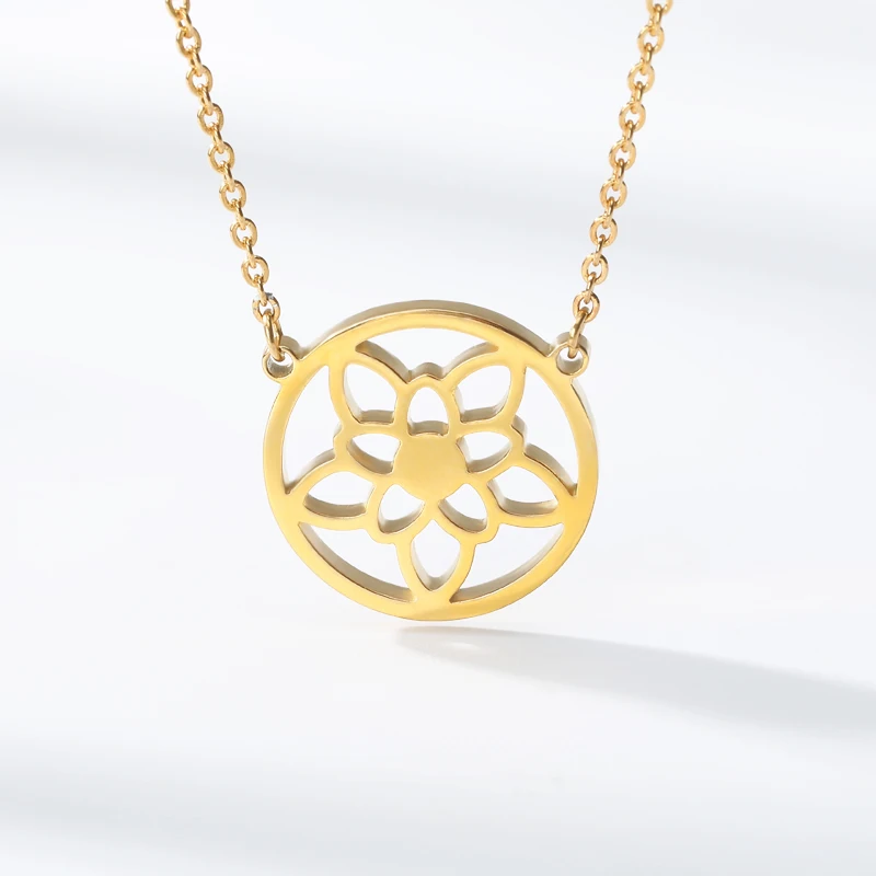 Женское Ожерелье с шестигранной звездой Chocker ожерелье в виде цветка от солнца