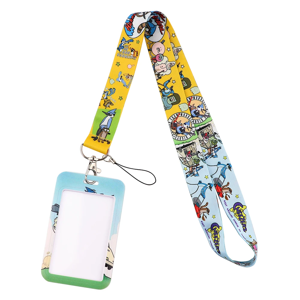 

JF1168 Raccoon Cartoon Lanyard Neck Strap for Key ID Card Cellphone Straps Badge Holder DIY Hanging Rope Neckband Accessories
