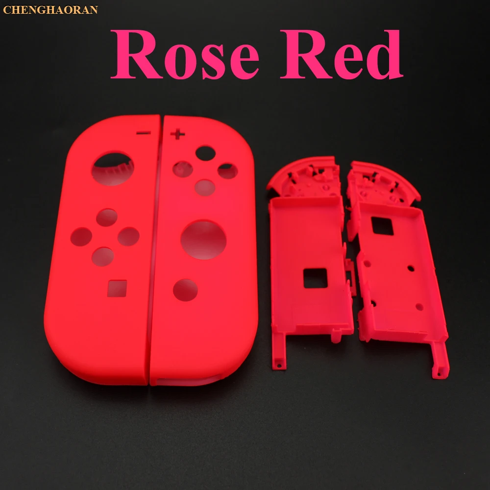 J Rose red 5 комплектов, левый и правый с держателем батареи, сменная рамка, оболочка для переключения, контроллер Joy-con, Чехол DIY для консоли Joycon - Цвет: J Rose red