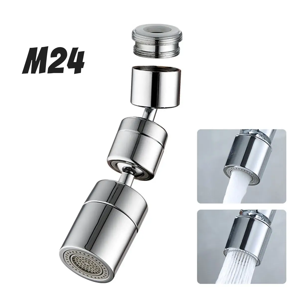 

1080 with 720 Degree Kitchen Faucet Bubbler Aerator Tap Nozzle Double Modes 2 Flow Splash Proof Water Saving Filter