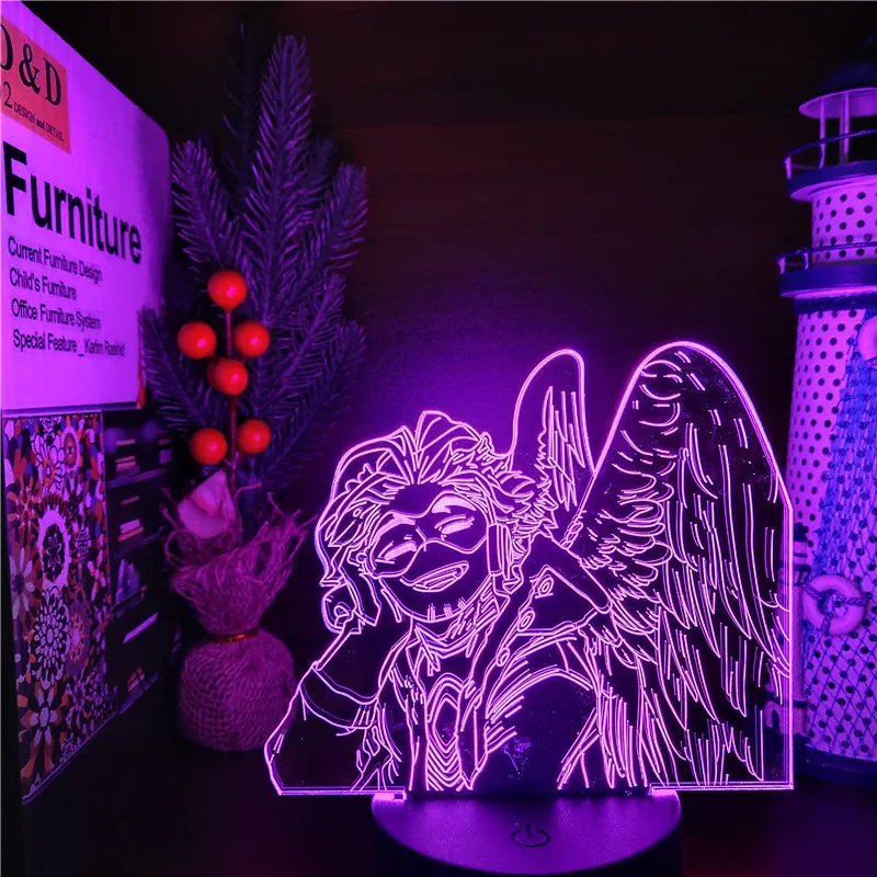 

MY HERO ACADEMIA Hawks 3D LED ANIME LAMP Nightlights Boku no Hero Academia Visual Night Light Table Lamp For Gift