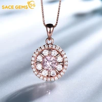 sace gems 100 925 sterling silver pink morganite pendant top quality sparkling wedding engagement party jewelry christmas gift