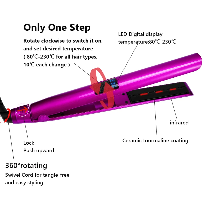 Профессиональный утюжок для выпрямления волос выпрямитель волнистых