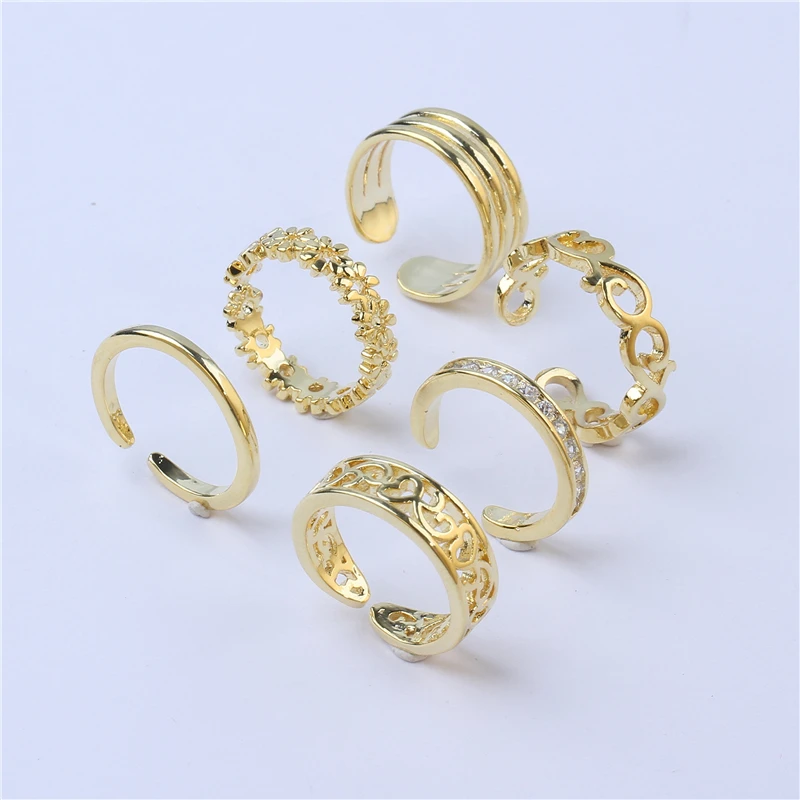 

6PCS Adjustable Toe Ring for Women Girls Lower Knot Simple Knuckle Stackable Open Tail Ring Band Hawaiian Foot Jewelry