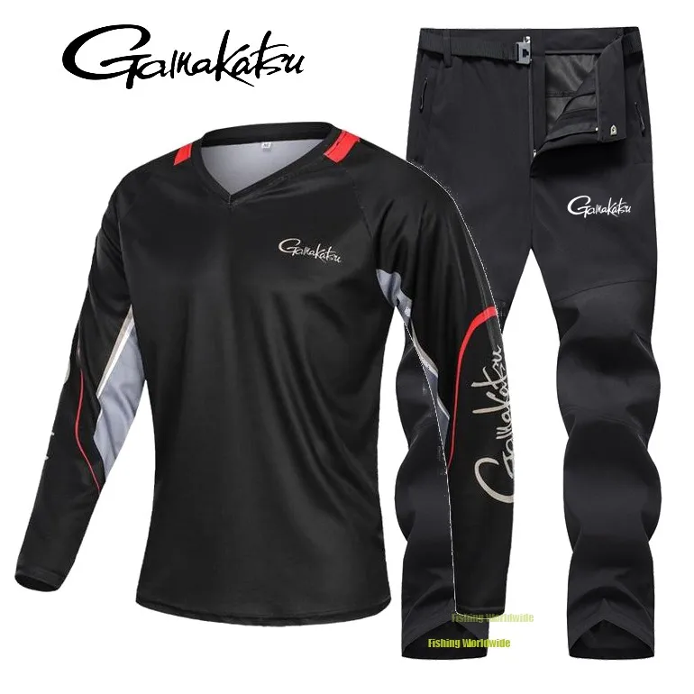 

Новинка, мужские комплекты одежды для рыбалки Gamakatsu, быстросохнущие Мужские дышащие рубашки с длинным рукавом для рыбалки, одежда для мужчи...