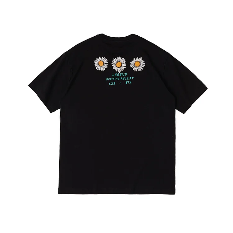 

Spring / summer 2020 national trend new mini Daisy printed cotton short sleeve t-shirt men's English casual loose half sleeve