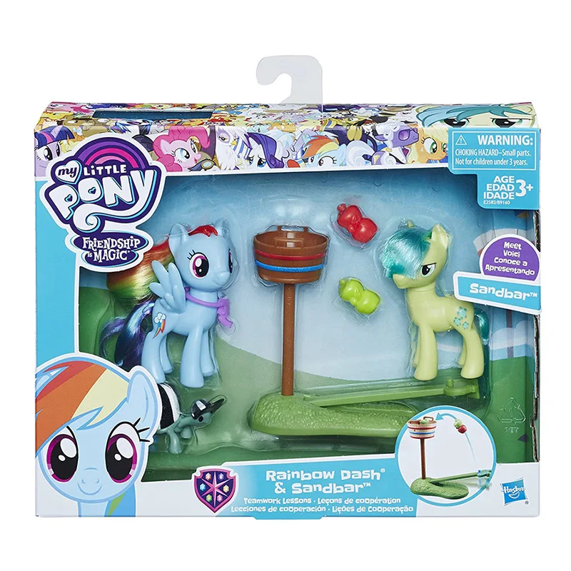 

My Little Pony Fluttershy & Silverstream Kindness Lesson Rainbow Dash & Sandbar Teamwork Lesson Toy for girl Gift E2582