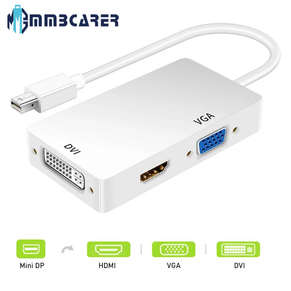 

New 3 IN 1 Mini Display Port Converter Displayport to VGA/DVI Adapter For Apple Mac Macbook Air Thunderbolt DP HDMI-compatible