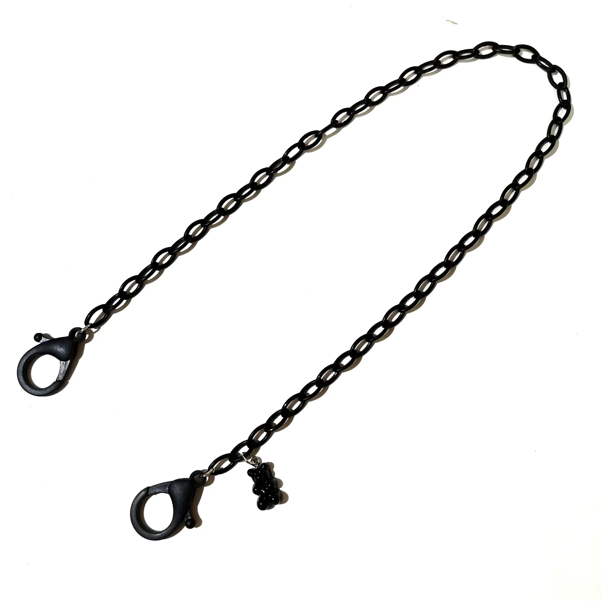 

1pc 58cm Acrylic Mask Chain Candy Color Cute Bear Mask Adjustable Length Portable Jewelry Anti-Lost Chain Lanyard