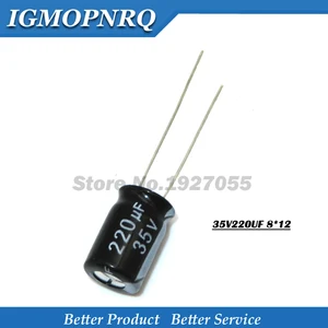 Алюминиевый электролитический конденсатор 35 в, 20 шт., 35 в, 220 мкФ, 8*12 мм, 220 мкФ, 35 в, 8*12