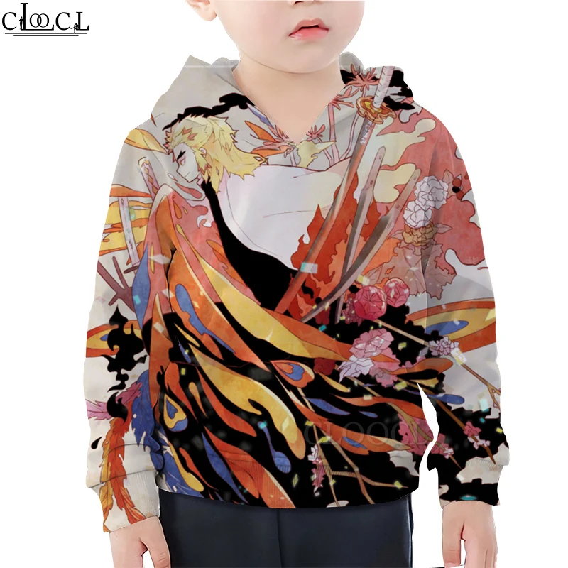 

CLOOCL Kimetsu No Yaiba The Movie: Mugen Train Rengoku Kyoujurou 3D Print Fashion Casual Hoodie Kids Clothes Drop Shipping