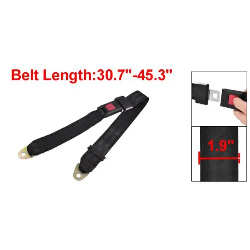 

Black Adjustable Two Point Auto Car Safety Seat Belt Lap Seatbelt