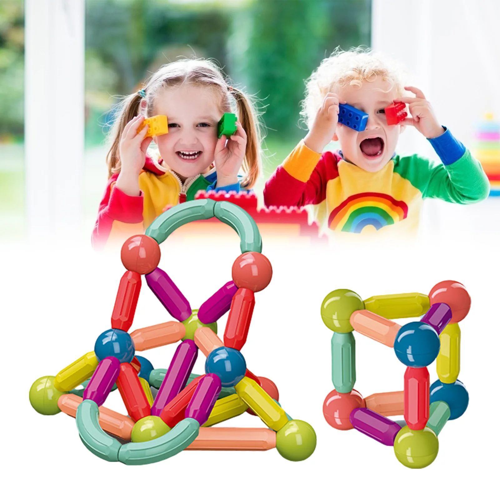 

42 Pcs Funny Magnetic Building Blocks Sticks Stacking Toys Set Educational Toy For Children Boys Girls Birthday Christmas Gift